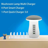 5 USB Fast Charging Station With Night Light