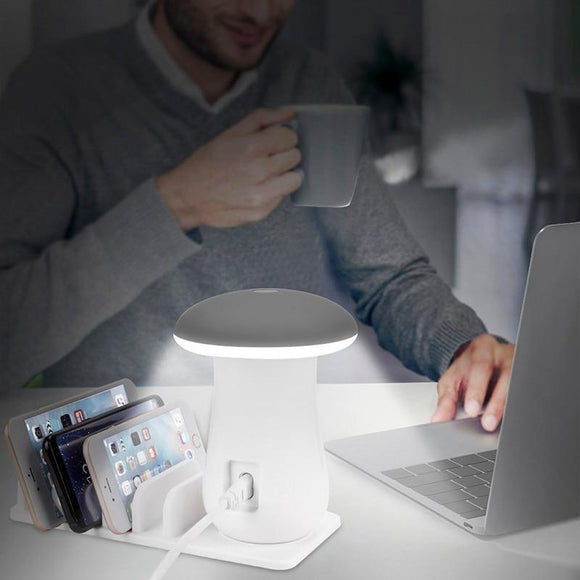 5 USB Fast Charging Station With Night Light