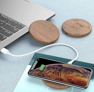 Fast Wooden Wireless Charger For iPhone And Android